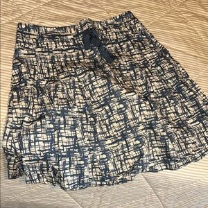 Old Navy Navy and White A-Line Skirt